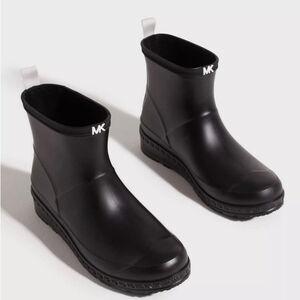 Nib Michael Kors Mac Black Rain Boots